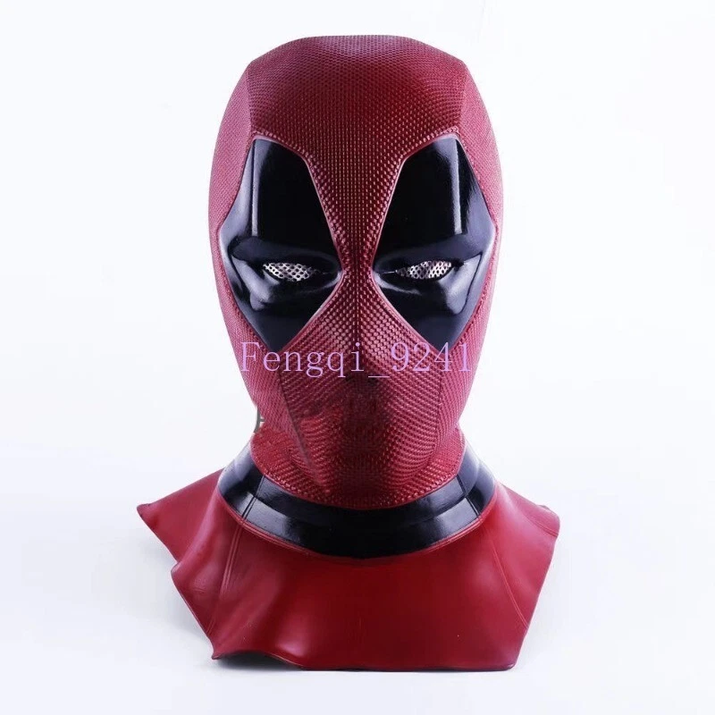 Adult Marvel Deadpool Helmet Full Face Latex Mask Halloween Party Cosplay Props - Image 3 of 4