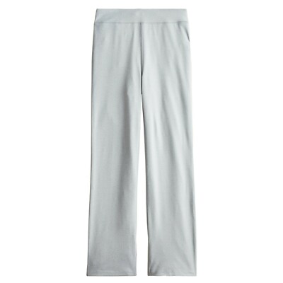 Signature Flex Leggings Womens Platinum High Rise Split-Hem Yoga  Pants