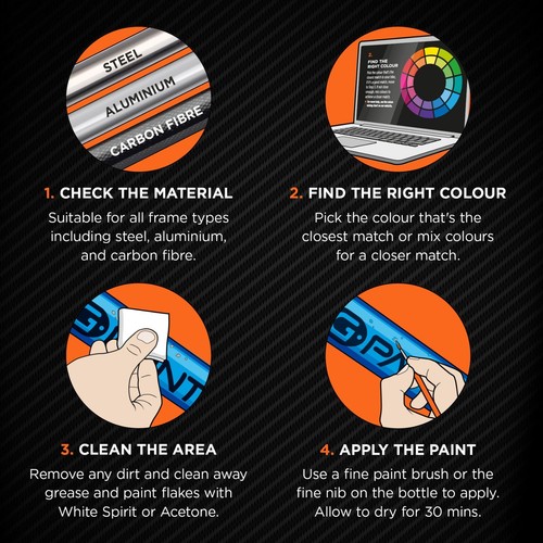 MIRIDER TOUCH-UP PAINT 'GLOSS BLACK' - BY GPAINTBIKES - Picture 5 of 5