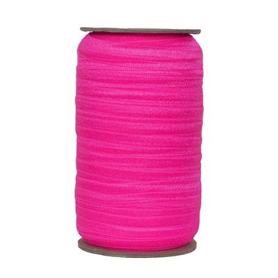 100 Yard Spool-Fold Over Elastic-Neon Pink-5/8in Wide-FOE-Headband-Girl-Baby 