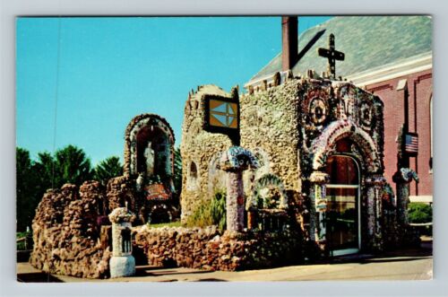 Dickeyville WI-Wisconsin, The Grotto, Colorful Stone Shrine Vintage Postcard