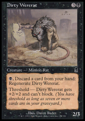 Magic the Gathering MTG Dirty Wererat (130) Odyssey   LP