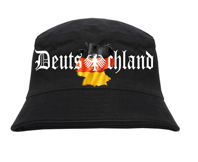 Sonnenhut Deutschland mit Landkarte, Fischerhut Anglerhut, Hut, bucket Hat