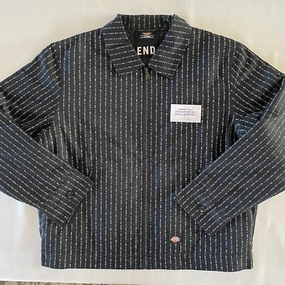 END. × Dickies Eisenhower Jacket END X Dickies Men's Insulated Lined Pinstriped Eisenhower Jacket