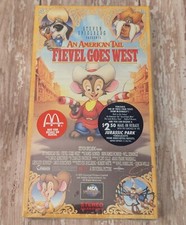 An American Tail: Fievel Goes West VHS Sealed Watermark  McDonald's Sticker
