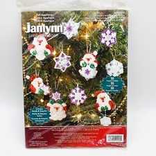 Janlynn-Santa's Snowflake Christmas Ornament Making Set Santa  Snowflakes New