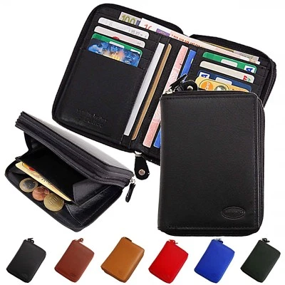 Branco Damen Reißverschluss Geldbörse Leder Geldbeutel Portmonee Damenbörse 230