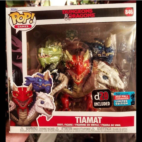 FUNKO POP NYCC 2021 EXCLUSIVE TIAMAT DUNGEONS & DRAGONS COMICCON STICKER IN HAND