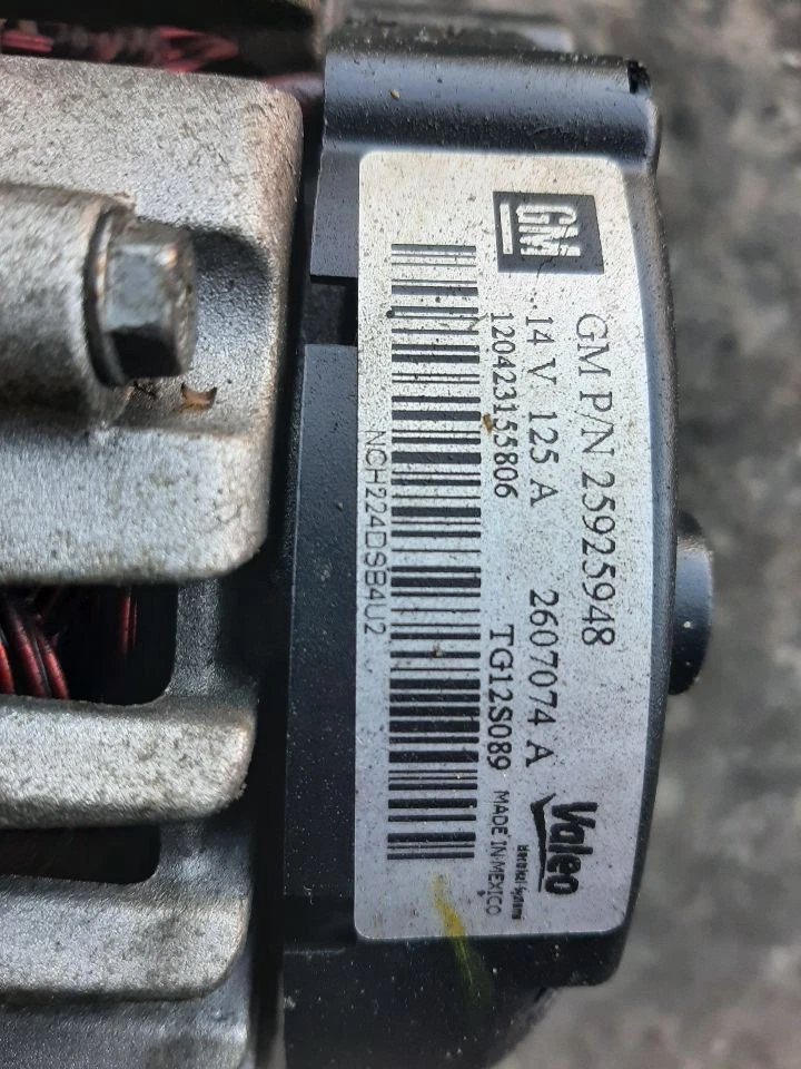 07 08 09 10 11 12 GMC CANYON COLORADO Alternador 2.9L 3.7L 25925948 Foto 2 de 4