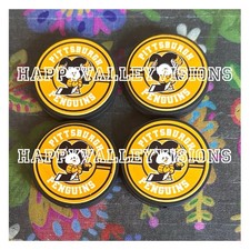 4 Piece PITTSBURGH Hockey Team Silicone Focal Beads DIY Jewelry Pens Etc.