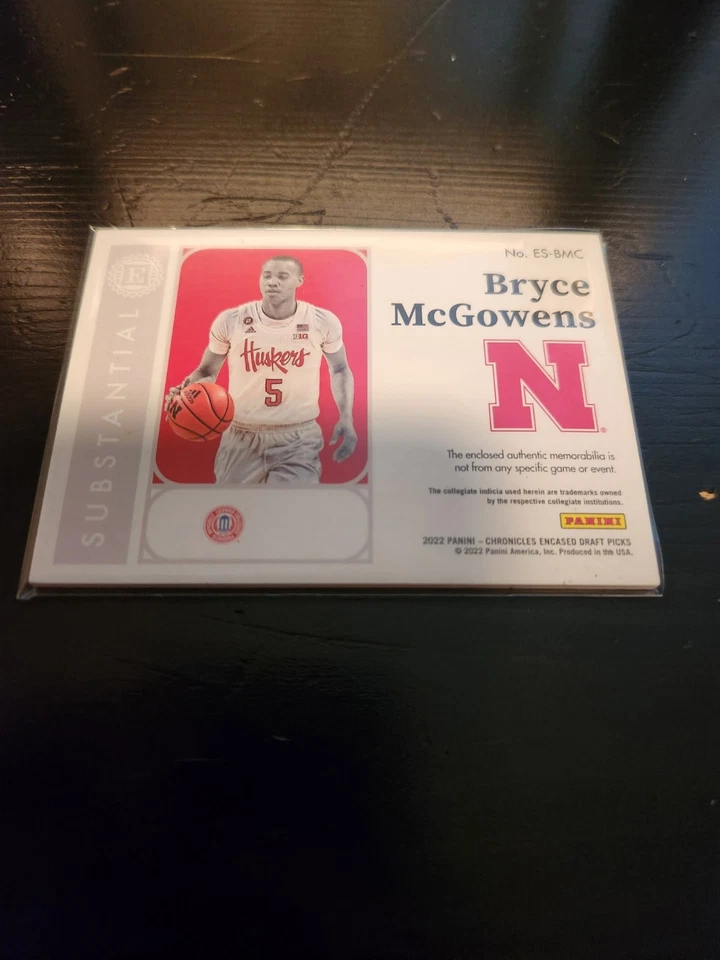 2022-23 Panini - Encased Substantial Rookie Swatches Bryce McGowens (MEM, RC) - Image 2 of 2