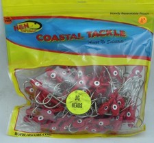 H & H Lure D14100-01 1/4 oz. Jig Head Red 100CT
