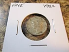 1924 MERCURY SILVER DIME FINE     XO