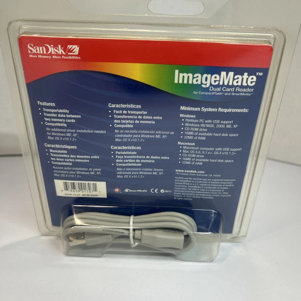 SanDisk ImageMate Dual Card Reader For CompactFlash And SmartMedia 2002 - Image 2 of 2
