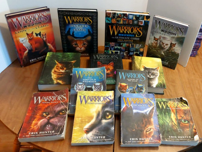 Lot of 13 Warriors Paperback / Hard Back Novels by Erin Hunter mixed series