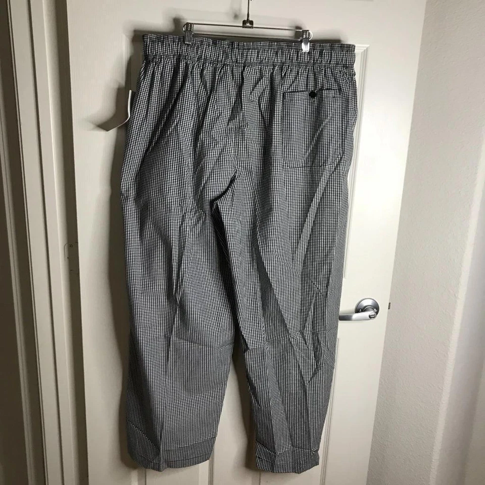 Chef Works Elastic Waist Baggy Restaurant Chefs/Cooks Checked Pants NEW Size 4XL - Image 4 of 4