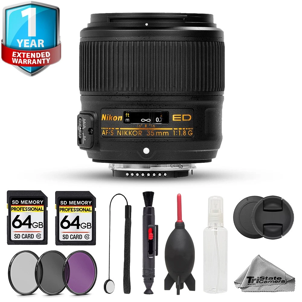 Nikon NIKKOR AF-S 35mm Focal f/1.8 Camera Lenses for sale | eBay
