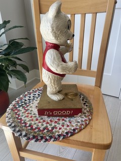 Vintage 1940s Fehr's Beer Bear Advertising Figure Display Statue 16" See Notes