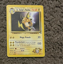 Pokemon TCG Gym Heroes Lt. Surge's Raichu 28/132 70 HP Rare Unlimited