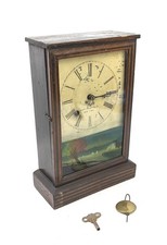 Antique 19th Century HENRY SPERRY NYC COTTAGE CLOCK UPSIDE-DOWN Movement