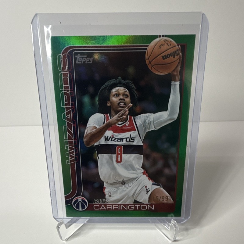 Topps 2024-25 Flagship Bub Carrington Washington Wizards #97 Green /99