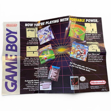 Nintendo Game Boy Original 1989 Promo Brochure Foldout DMG-USA-1 Japan