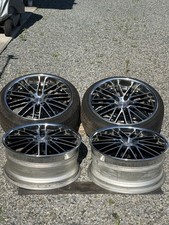Jdm Rare Rebarside Trafficstar Rtm Black Polish 19-inch Wheels Pcd 114 No Tires