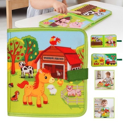 Farm Felt Busy Board Book Bauernhof Montessori Busy Board Book für Frühes Lernen