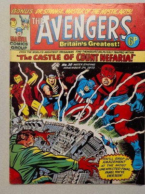 Avengers No. 9, November 17th 1973, Marvel UK Comic