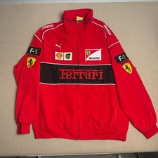 Vintage Ferrari F1 Scuderia Racing Jacket Red Black Size XL
