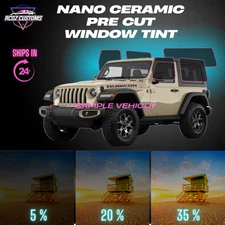 Ceramic for Wrangler 2DOOR  Pre Cut Window Tint 2007-2018  All Sides + Back