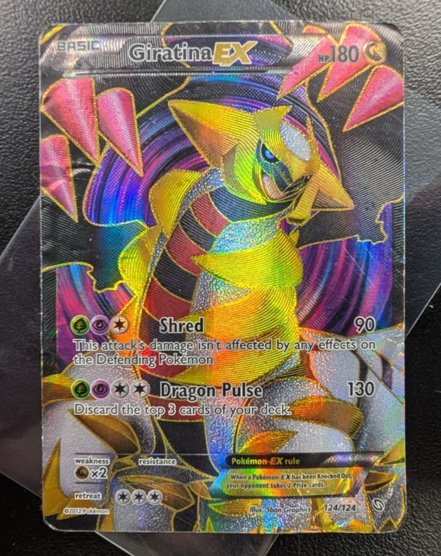 Giratina EX 124/124 Full Art Dragons Exalted DAMAGED	Pokemon English Card TCG