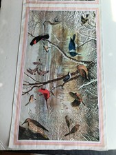Vintage Silk Screen Northern Bird Scarf National Wildlife Federation 1979