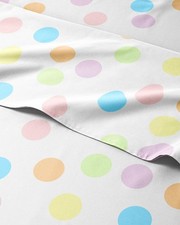 Kids Queen Size Dots Bed Sheets - 4 Piece Kids Dots Sheet Set - Spotty Patter...