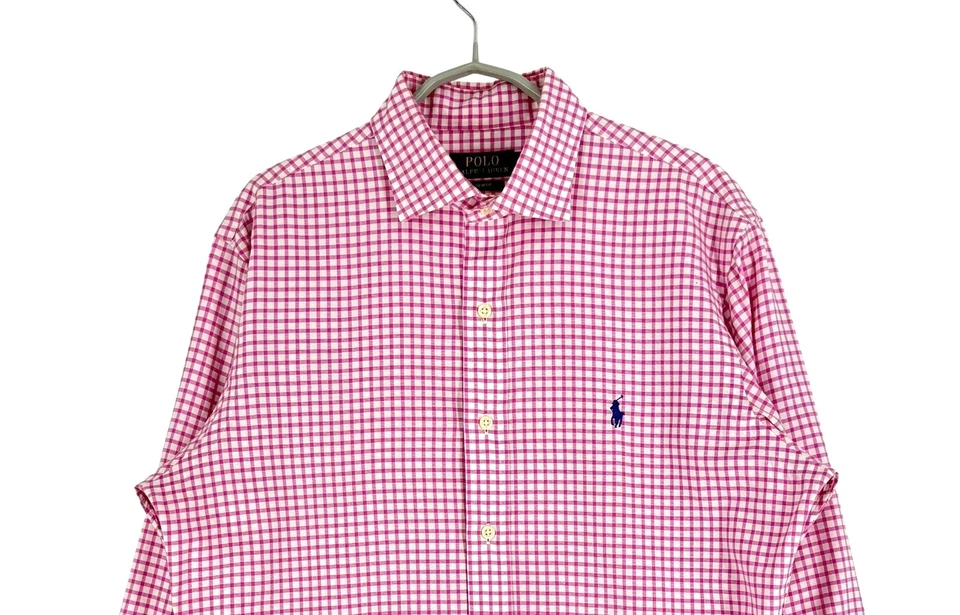 Polo Ralph Lauren Uomo Casual Slim Fit Camicia A Maniche Lunghe Taglia M - Immagine 3 di 4