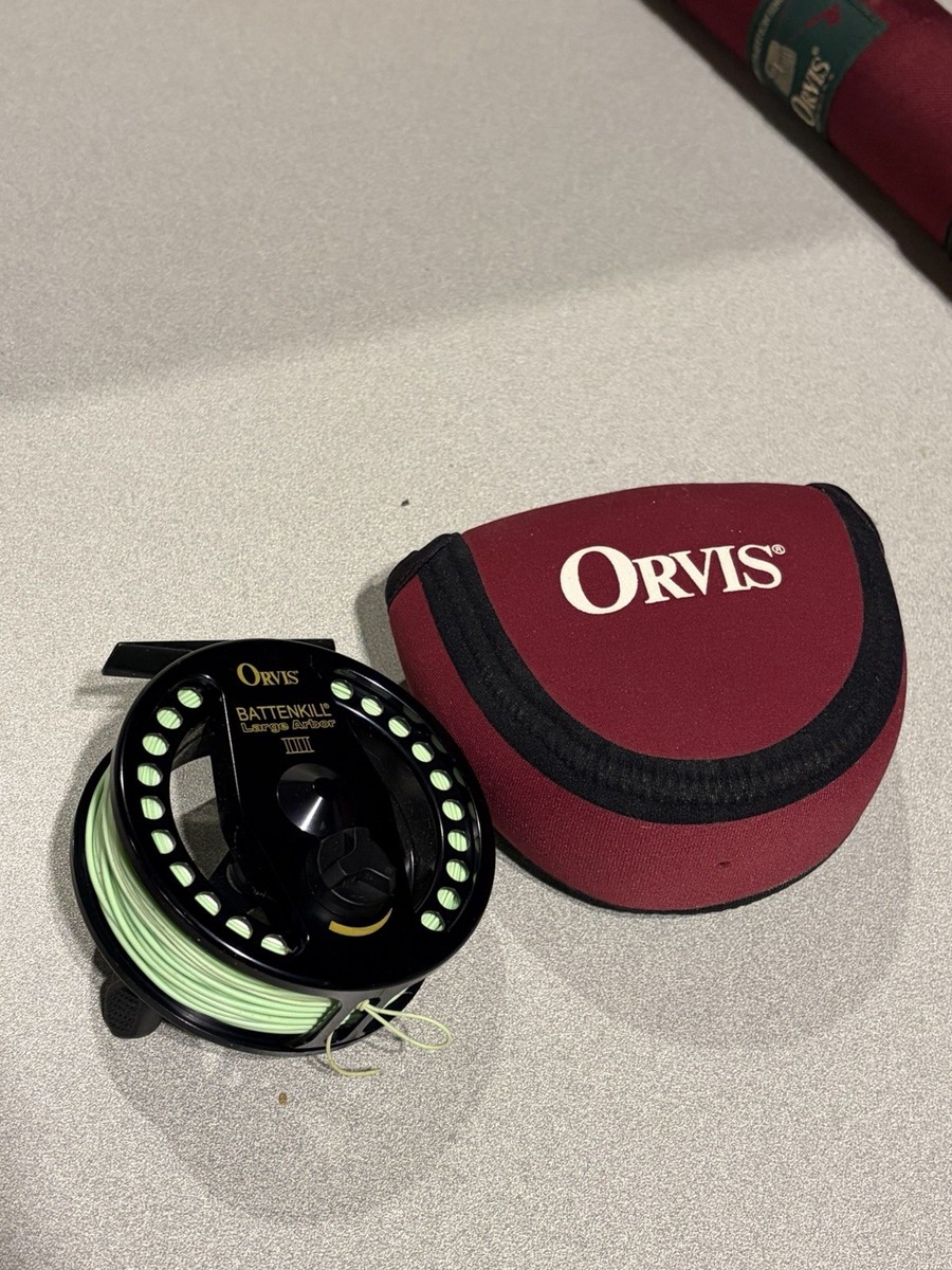Orvis Battenkill Large Arbor III Fly Reel Black with reel case. | eBay