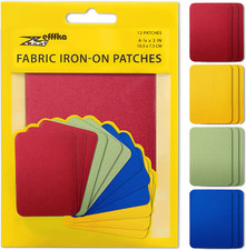 Premium Quality Fabric Iron-on Patches Inside  Outside Strongest Glue 100 Cott