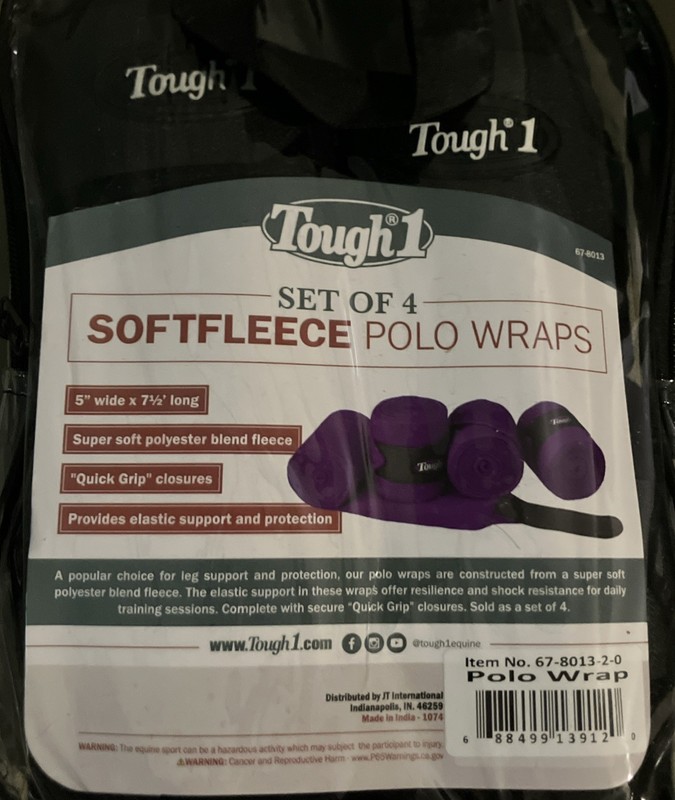 Tough1 Polo Wraps - fleece/elastic stretch