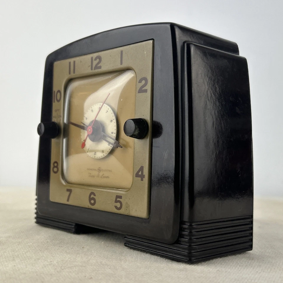 Reloj despertador temporizador vintage de baquelita general eléctrico Tune-A-Larm no funciona Foto 2 de 4
