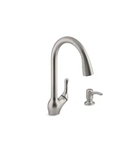 Kohler K-R776-SD-VS Barossa Pull-Down Kitchen Faucet with Soap/Lotion Dispenser