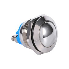 Silver 12V DC Waterproof Metal Circle Push Button Momentary Horn Switch Car/Boat