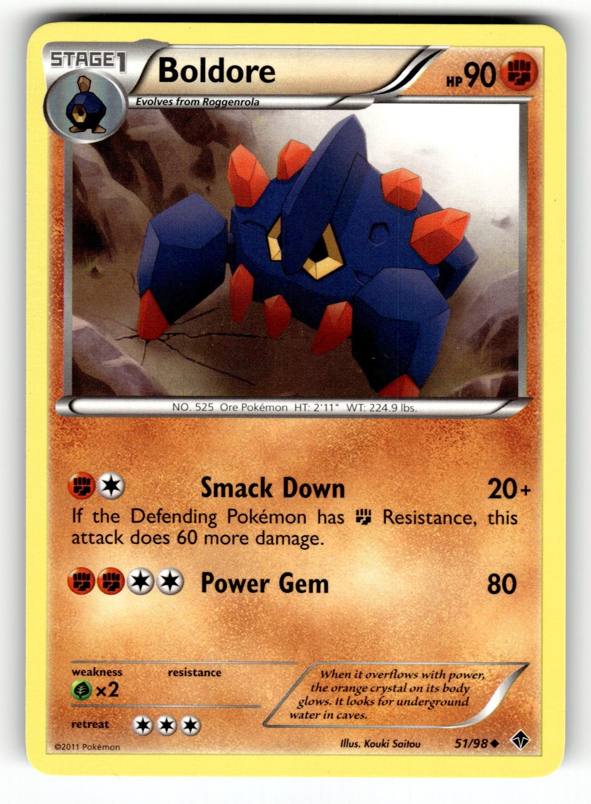 Pokemon: Emerging Powers Boldore (51) #51/98 Boldore (51)- Uncommon,Regular.VO5