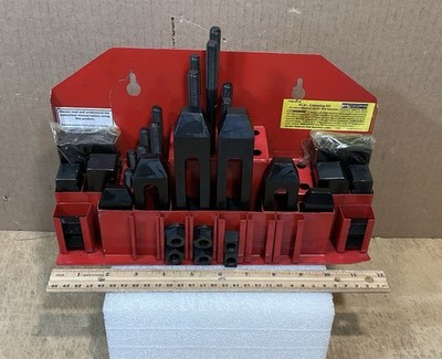 Clamp Set Kit Hold Down Milling Machine 3/8  Studs For 1/2  Table Slots Read