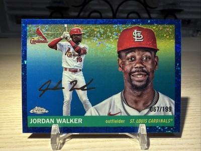 2025 Topps Platinum Anniv Jordan Walker Blue Mini Diamond Refractor 67/199