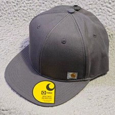 Carhartt Hat Cap Snap Back Gray Mens Trucker Outdoor Work Flat Brim NWT