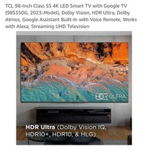 BRAND NEW TCL 98  4K LED SMART TV   $1,900 (O...