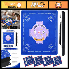 Non-Slip Mahjong Mat 33x33"  Quiet Table Game Mat with Rule Cards  Bag