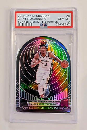 2019 Giannis Antetokounmpo Panini Tunnel Vision Purple /50 PSA 10