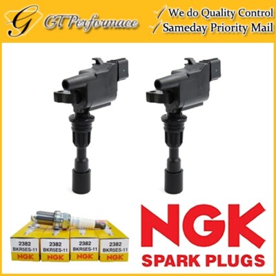 Quality Ignition Coil & NGK Spark Plug 4PCS Set for 2001-2005 Mazda Miata 1.8L