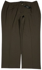 Talbots Dress Pants Womens (20WP) Brown Stretch 40X26 Classic Side Zip Slim NWT